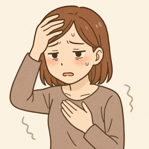 体調不良の女性